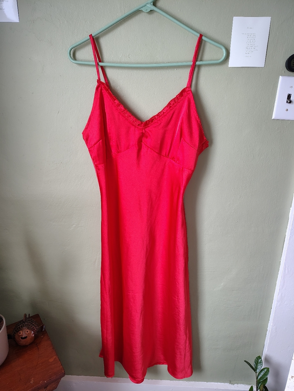 Japna Women's Medium Coral Colored Slip Dress